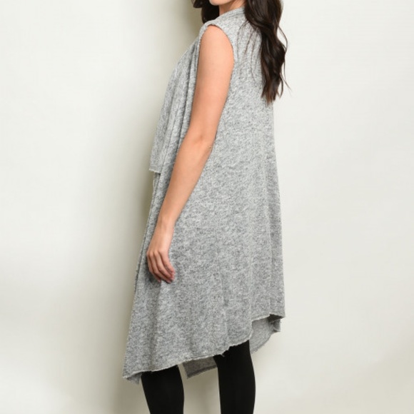 GREY DUSTER VEST TOP - Picture 3 of 8